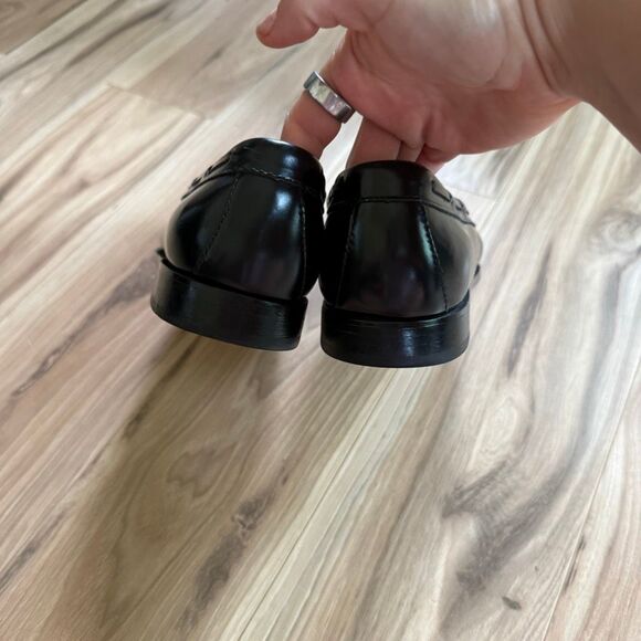 G. H. Bass Weejuns Mens Black Leather Larkin Slip On Tassel Loafers Size 10.5 EE main image 6